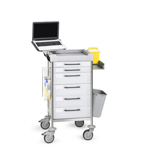 Carrello medico - Q108 W - Insausti - per trattamenti / in acciaio inossidabile / in polietilene