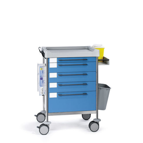 Carrello medico - 1606 B - Insausti - per trattamenti / portarifiuti / in acciaio inossidabile