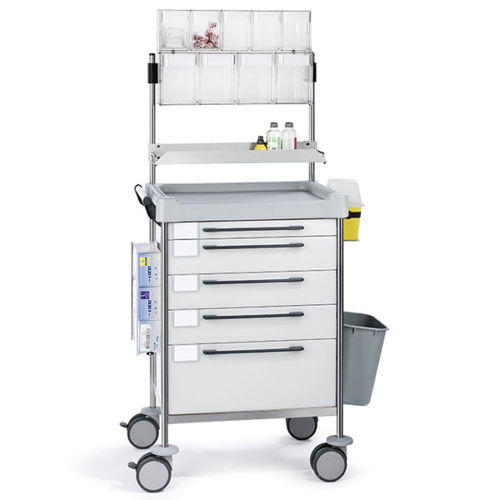Carrello medico - 1638 W - Insausti - per trattamenti / in acciaio inossidabile / in polietilene