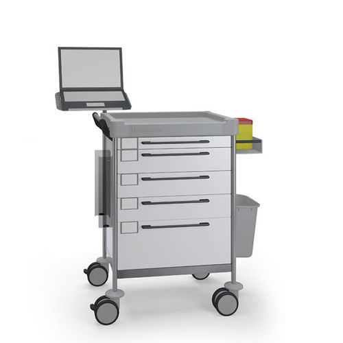 Carrello medico - 1608 W - Insausti - per trattamenti / in acciaio inossidabile / in polietilene