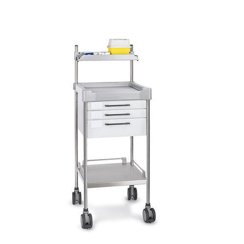 Carrello medico - Q024 W - Insausti - per trattamenti / in acciaio inossidabile / in polietilene