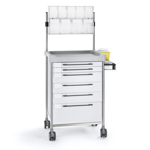 Carrello per anestesia - 3613 W - Insausti - in acciaio inossidabile / in polietilene / 6 cassetti