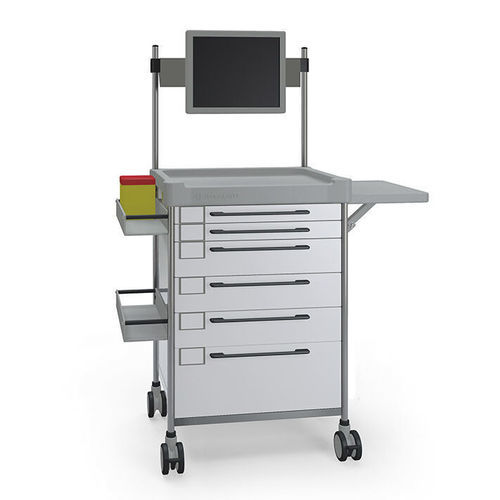 Carrello per anestesia - 3695 W - Insausti - in acciaio inossidabile / in polietilene / 6 cassetti