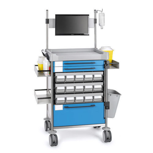 Carrello medico - 1891 B - Insausti - per farmaci / di distribuzione di farmaci / in acciaio inossidabile