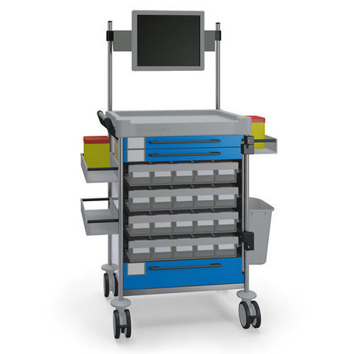 Carrello medico - 1892 B - Insausti - per farmaci / di distribuzione di farmaci / in acciaio inossidabile