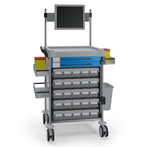 Carrello medico - 1893 B - Insausti - per farmaci / di distribuzione di farmaci / in acciaio inossidabile