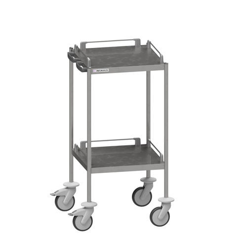 Carrello ospedaliero - SQ505 - Insausti - di trasporto / in acciaio inossidabile / 2 ripiani