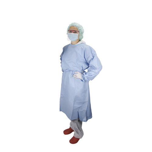 Camice chirurgico unisex - 09437 - Key Surgical - traspirante / in tessuto non tessuto / blu