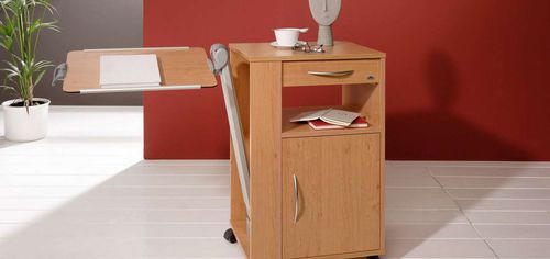 Comodino con rotelle - Estrado - Stiegelmeyer GmbH & Co. KG - con tavolino servitore / con cassetti