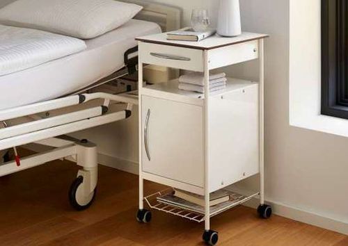 Comodino con rotelle - Velo - Stiegelmeyer GmbH & Co. KG - con tavolino servitore / con cassetti