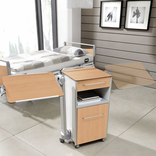 Comodino con rotelle - Somero - Stiegelmeyer GmbH & Co. KG - con tavolino servitore integrato / con cassetti