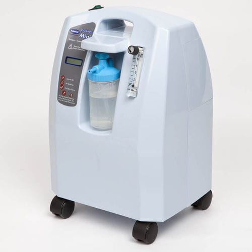 Concentratore di ossigeno medico - OxyBreath Mini 5 - Kare Medical and Analytical Devices - con rotelle / portatile / 1 serbatoio