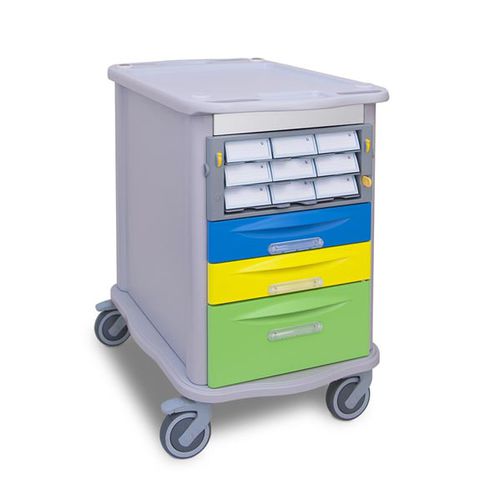 Carrello ospedaliero - MINI 400 - AURION - portamedicinali / per logistica / 4 cassetti