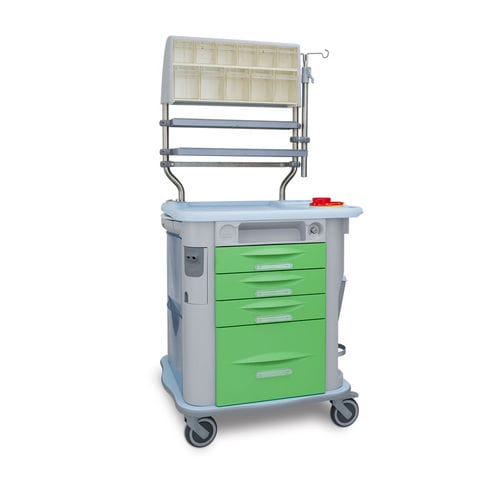 Carrello medico - CP THERAPY - AURION - per uso generale / per trattamenti / 4 cassetti