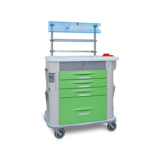 Carrello medico - MG - AURION - per anestesia / per farmaci / 4 cassetti