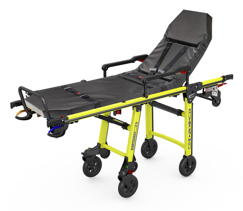 Barella con carrello da trasporto - TGX-241 - Kartsana - di emergenza / meccanica / con schienale regolabile