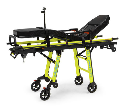 Barella con carrello da trasporto - TG-880 C4  - Kartsana - di emergenza / meccanica / con schienale regolabile