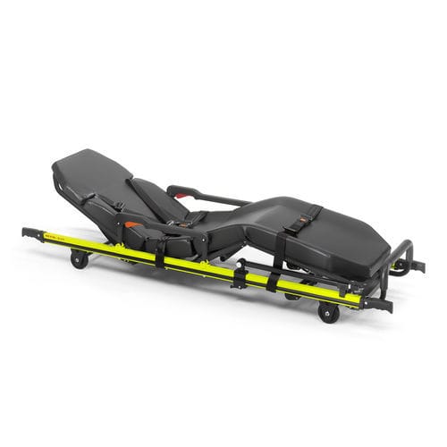 Barella con carrello da trasporto - MTR-120 - Kartsana - di emergenza / meccanica / con schienale regolabile