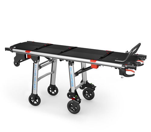 Barella mortuaria con carrello - TGF-241S - Kartsana - da trasporto / manuale / a sezione unica