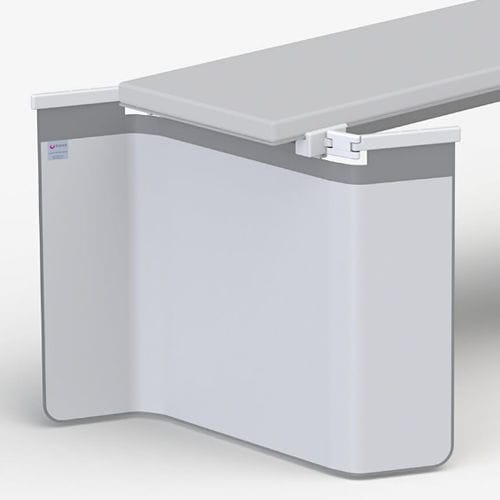 Pannello schermante di radioprotezione raggi X - 313/A2 - Kenex Electro-Medical - montato su tavolo da visita / 0.50 mm