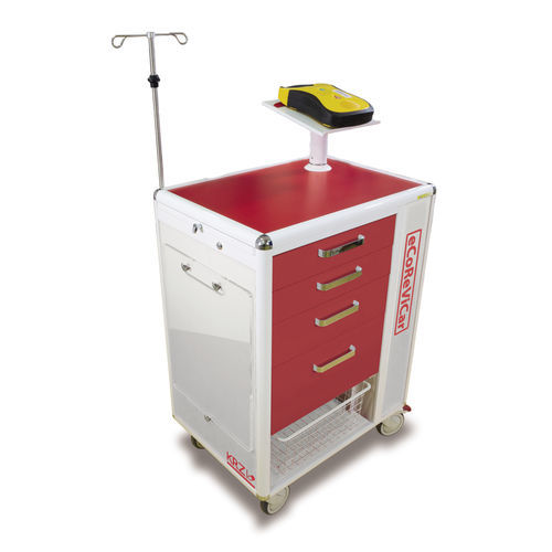 Carrello di emergenza - Ecorevicar - KRZ - per dispositivi medici / con cassetti / con cestello