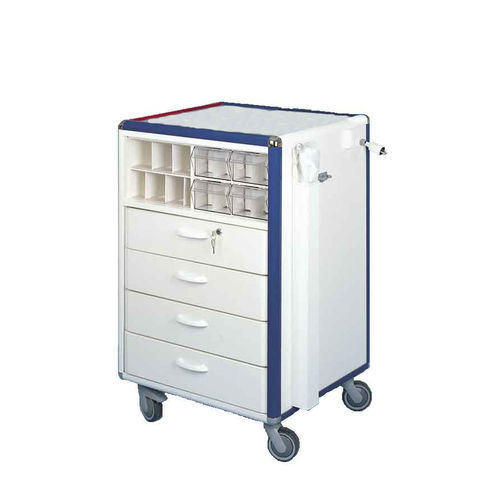 Carrello medico - PAU - KRZ - per uso generale / 4 cassetti / mobile