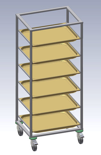 Scaffalatura modulare - RW-4 - KUGEL medical GmbH & Co. KG - per contenitori / mobile / in acciaio inossidabile