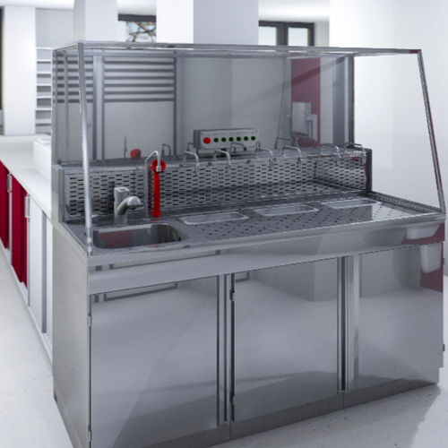 Riunito per distribuzione di formolo - KUGEL medical GmbH & Co. KG - con lavandino / in acciaio inossidabile