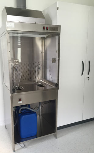 Riunito per distribuzione di formolo - FDS-760W - KUGEL medical GmbH & Co. KG - con lavandino / con cappa / ad isola