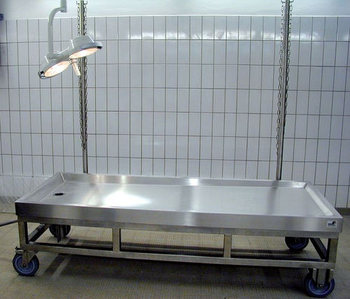 Tavolo di autopsia - GST-2000-F - KUGEL medical GmbH & Co. KG - di dissezione / di lavaggio salme / per necropsia