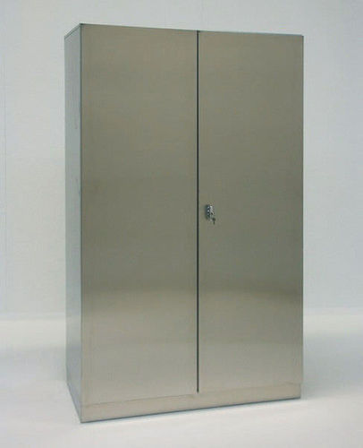 Armadio per ospedale - HoS-FT-800 - KUGEL medical GmbH & Co. KG - con sportello battente / in acciaio inossidabile / grigio