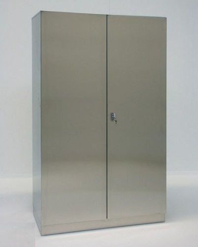Armadio per studio veterinario - HoS-FT-900 - KUGEL medical GmbH & Co. KG - con sportello battente / in acciaio inossidabile / grigio