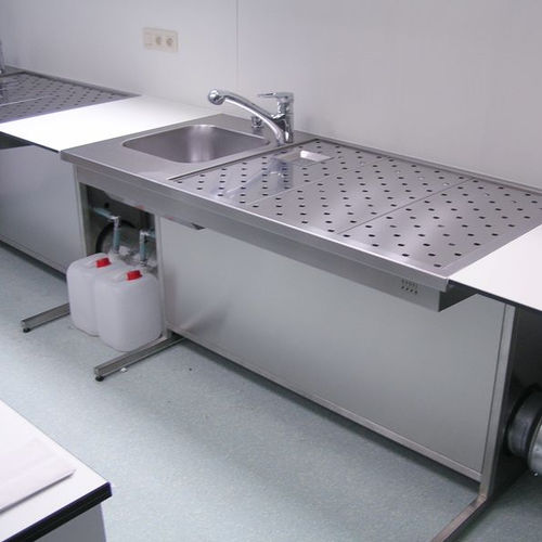 Workstation da laboratorio per macroscopia - UCS-2000 - KUGEL medical GmbH & Co. KG - per preparazione di campioni / a muro / con lavandino