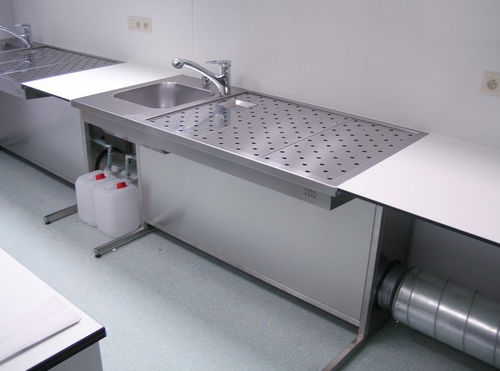 Workstation da laboratorio per macroscopia - UCS-2250 - KUGEL medical GmbH & Co. KG - per preparazione di campioni / da banco / con lavandino