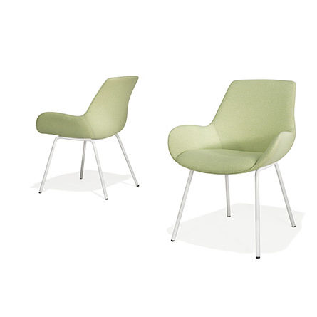 Sedia da ufficio per sala d'attesa - 8600 Lupino - Kusch+Co GmbH - con braccioli / impilabile