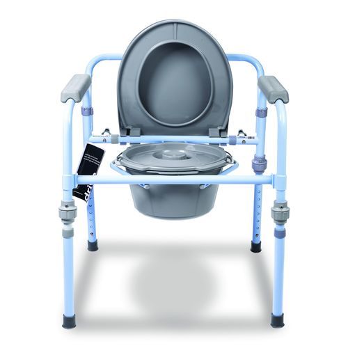 Sedia da toilette con braccioli - CHA171 - Laborie Medical Technologies - con secchio / ad altezza regolabile / pieghevole