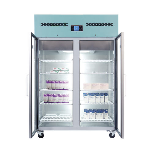 Frigorifero per farmacie - PGR1200UK - Lec Medical - ad armadio / con rotelle / 2 porte