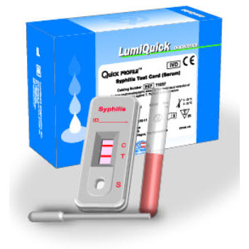Kit di test della sifilide - QuickProfile™  - LumiQuick Diagnostics Inc. - per anticorpi / d'IgG / di IgM