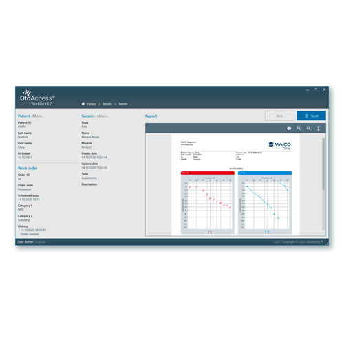 Software di audiometria - Worklist HL7 - MAICO Diagnostics - di gestione dati / diagnostico / di valutazione
