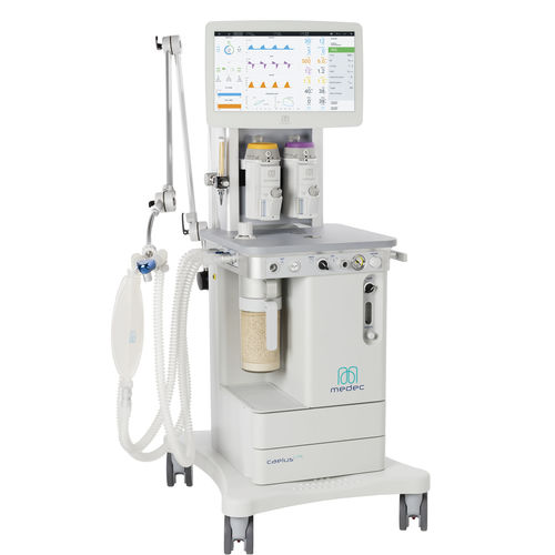 Ventilatore per terapia intensiva - Caelus Lite  - Medec International - per anestesia / elettronico / con rotelle