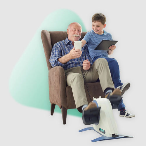 Pedalatore per esercizi braccia e gambe - mobi - THERA TRAINER - in posizione seduta