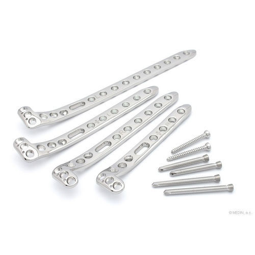 Placca di compressione per tibia - MEDIN - prossimale / bloccata / in titanio