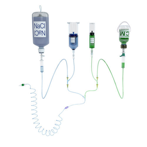 Set di infusione con filtro per la prevenzione della contaminazione da particelle - MEDTRON - con camera di gocciolamento