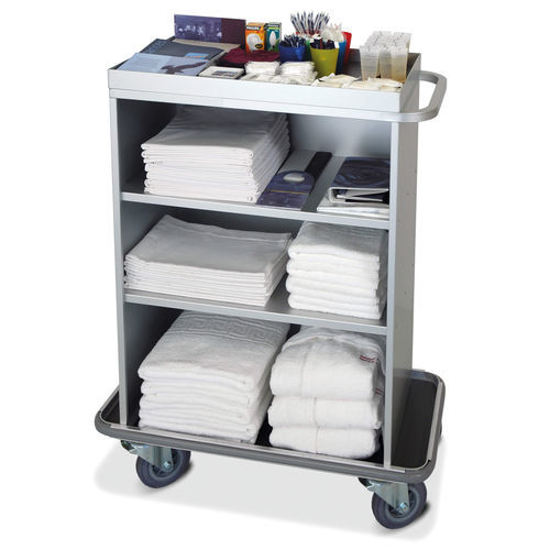 Carrello portabiancheria per sacchi puliti - FLORIDA - Mercura Industries - ospedaliero / di distribuzione / con ripiano