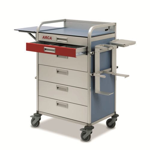 Carrello medico - Medicar ARCA - Mercura Industries - di emergenza / per uso generale / per apparecchio