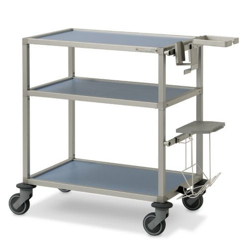Carrello medico - Gaby Star S 700 - Mercura Industries - per trattamenti / in alluminio anodizzato / con supporto per sacco dei rifiuti