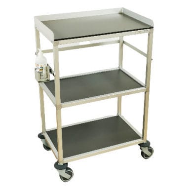 Carrello medico - Gaby Star S - Mercura Industries - per trattamenti / 3 ripiani / mobile