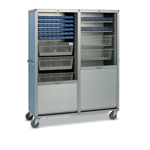 Carrello in alluminio anodizzato - Baccarat C Haut - DOUBLE - Mercura Industries - con serrandina / con cestello / a doppia porta