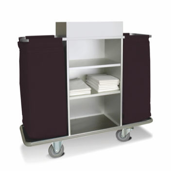 Carrello portabiancheria per sacchi puliti - SAO PAOLO - Mercura Industries - con ripiano / 2 sacchi