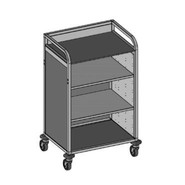 Carrello medico - Medicar M2 - Mercura Industries - per trattamenti / in alluminio anodizzato / mobile